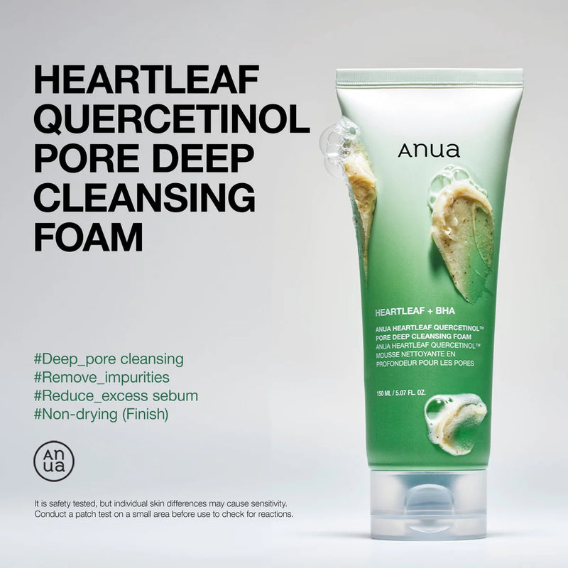 ANUA - Heartleaf Quercetinol Pore Deep Cleansing Foam (Nova Versão), vista alternativa